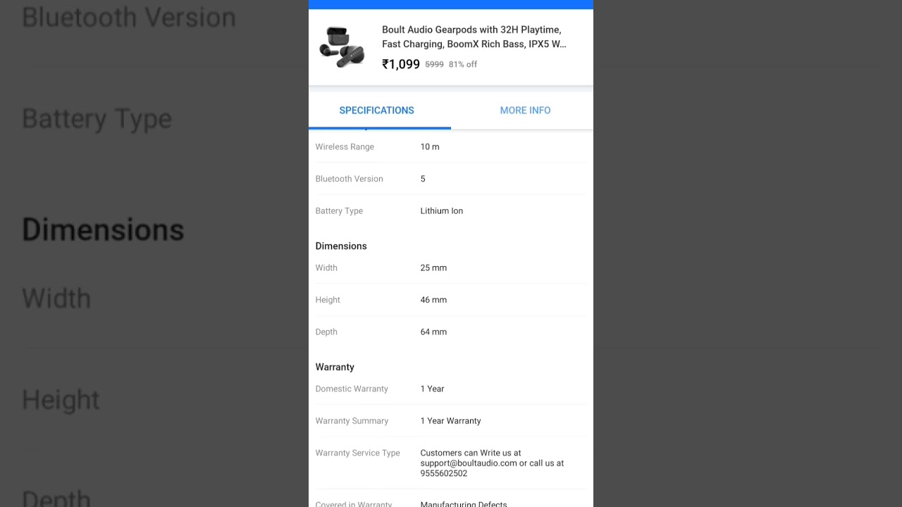 Boult Audio Gearpods with 32H Playtime, Fast 