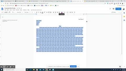 How to Double Space MLA Format Google Doc