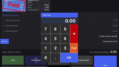 Lightspeed Split Bill Quickservice / Split Bill Table Service