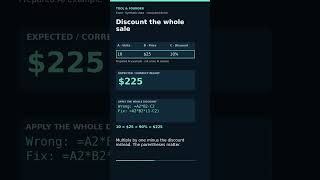 Test an AI Excel Formula: $249.90 Should Be $225 #Shorts