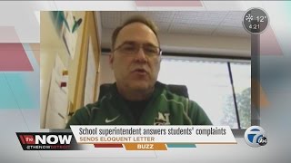School superintendent answers students' complaints