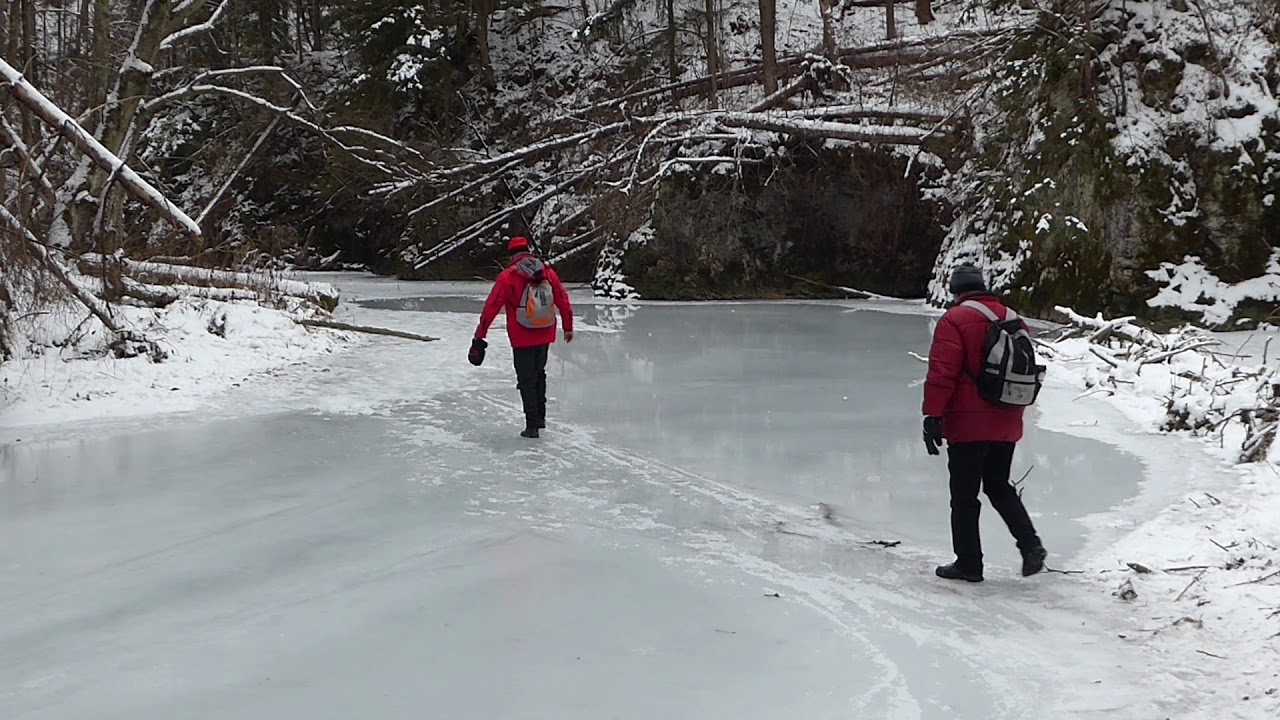 Prielom Hornádu canyon in winter, Slovak Paradise National Park, Slovakia