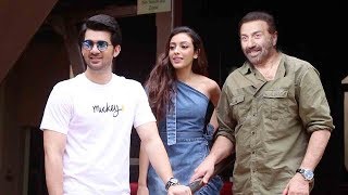 Sunny Deol Launches His Handsome Son Karan Deol Into Bollywood Wid Pal Pal Dil Ke Paas Film Promo.