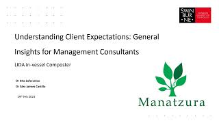 Industry Panel Session - General Insights and Expectations for Management Consultants