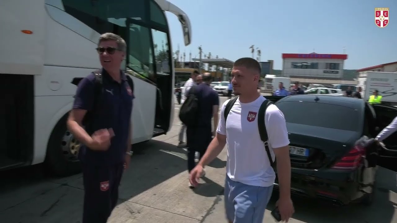 Reprezentacija Srbije stigla u Tiranu (6. 6. 2025)