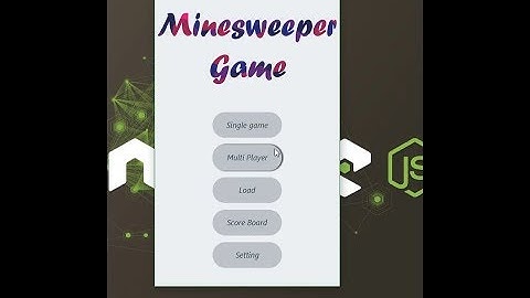 minesweeper game demo,java project, desktop game