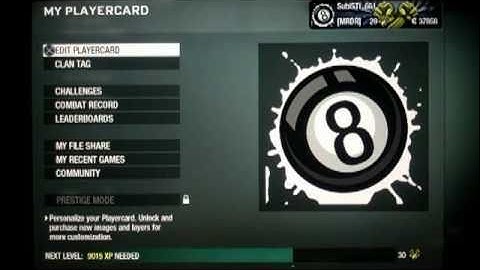 Black Ops Emblem- 8 ball