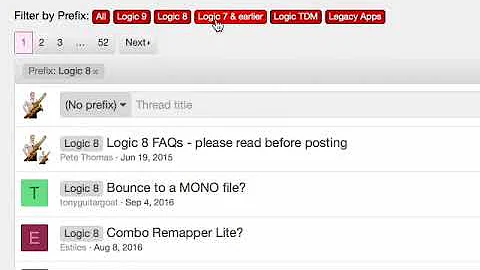 Demo Filter threads by prefix menu for XenForo 2