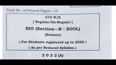 CHSE Biology questions 2022 ( Zoology ) | Zoology 2022 answer key analysis | Biology Question Paper