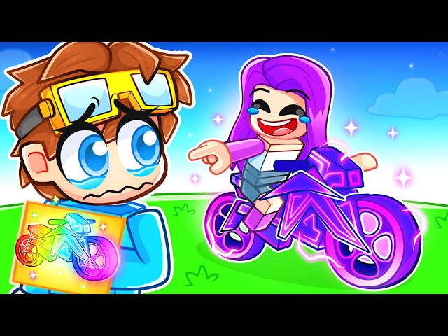 Pretending To Be A NOOB In Roblox Bike Obby Then Used A $100,000 Bike! class=