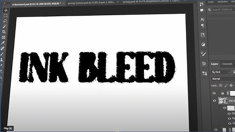 Create INK BLEED Effect for TEXT in Photoshop (3-Minute Tutorial)