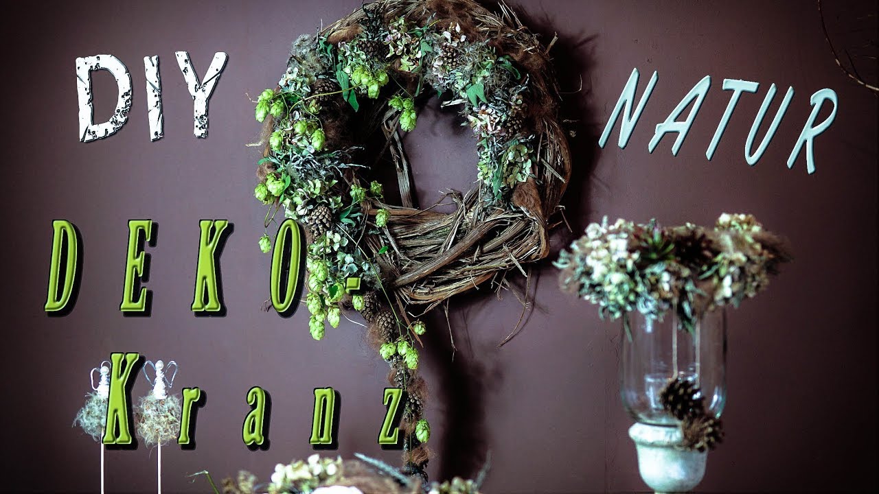 Üppiger Landhaus NATUR Deco KRANZ | DIY Herbstkranz