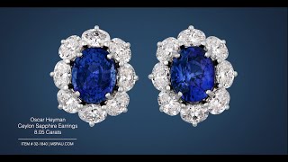 Oscar Heyman Ceylon Sapphire Earrings 8.05 Carats M.s. Rau