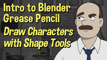 How to Draw a Simple 2D Character in Blender Grease Pencil Using Only the Shape Tools