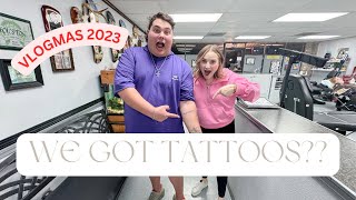 VLOGMAS DAY 12: WE GOT TATTOOS | Drue and Gabe