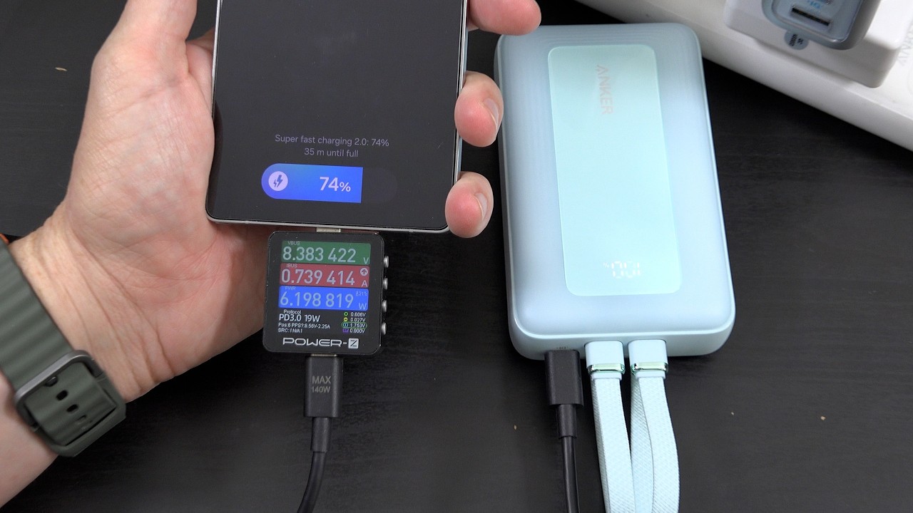 Внешний аккумулятор Anker Zolo 45 Вт 20 000 мА·ч (обновленная версия 2025 года) с двумя встроенны...