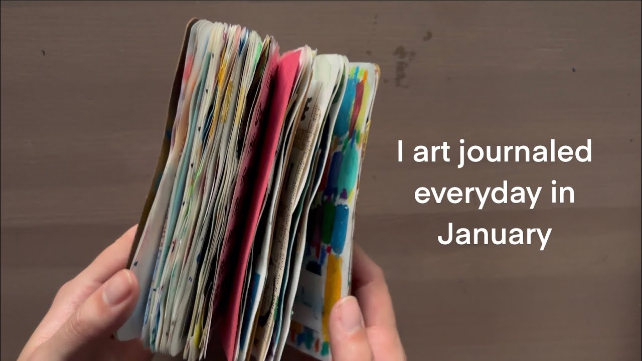 i art journaled everyday for the month of january... 2024 edition - YouTube