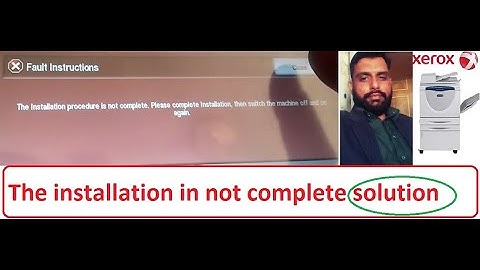 instalation procudre is not complete