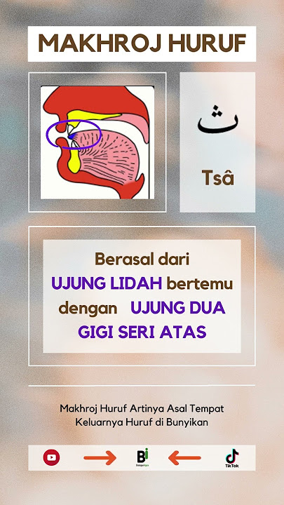 4 | MAKHROJ HURUF | tsa (ث) |  Asal Tempat Keluarnya Huruf Hijaiyyah di Bunyikan