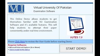 Virtual University Of Pakistan Examination Software Tutorial Demo screenshot 4