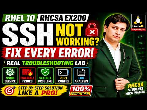 SSH Login Failed | Diagnose & Fix Linux Server | SSH Lab Can Save Your RHCSA Exam | RHCSA LAB#33