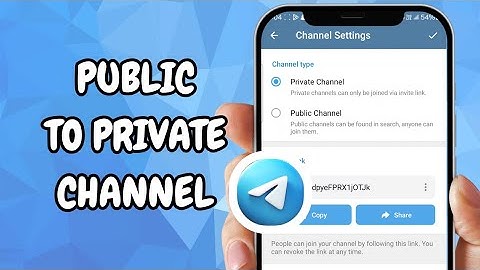How To Change Public Telegram Channel To Private Channel