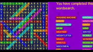 Binweevil wordsearch - W is for..