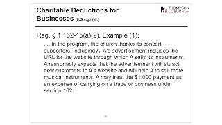 Business Charitable Deductions; Business Entity or Trust; Basis Step-Up & Powers of Appointment