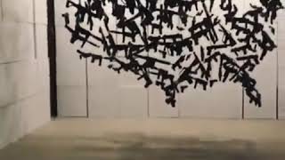 Amazing Hanging Gun Art Turning In To Map