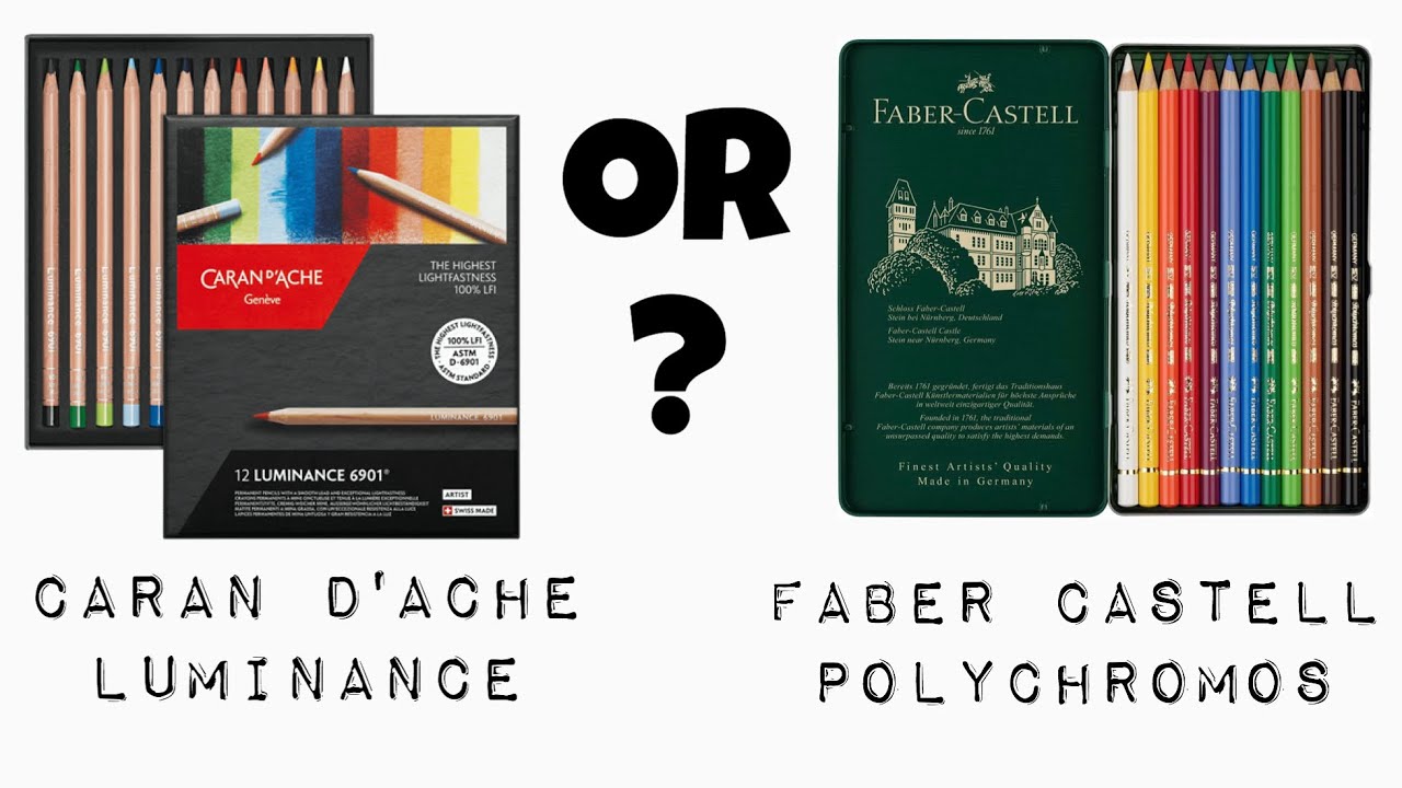 Faber Castell Polychromos Vs Caran D Ache Pablo CARAN D'ACHE LUMINANCE and FABER CASTELL POLYCHROMOS | Set of 12
