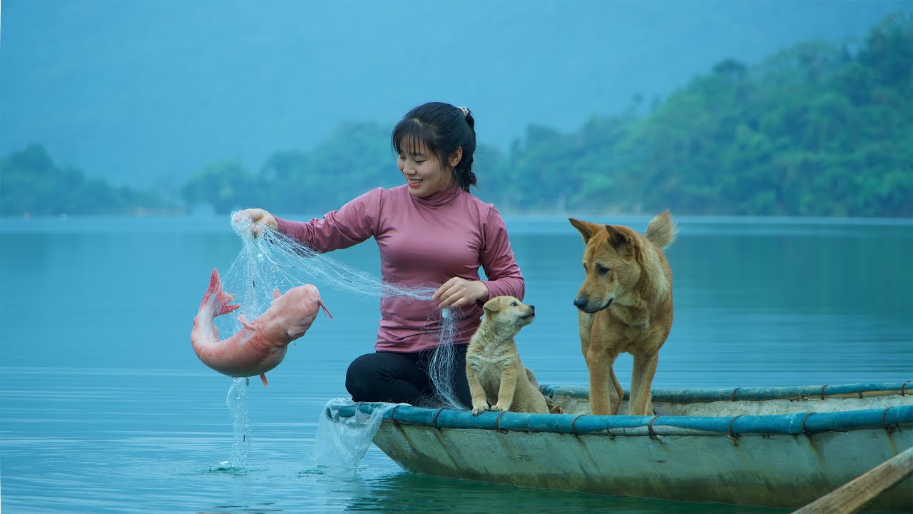 Lulu Is Not Alone Anymore – Big Surprises with My New Fishing Net - YouTube