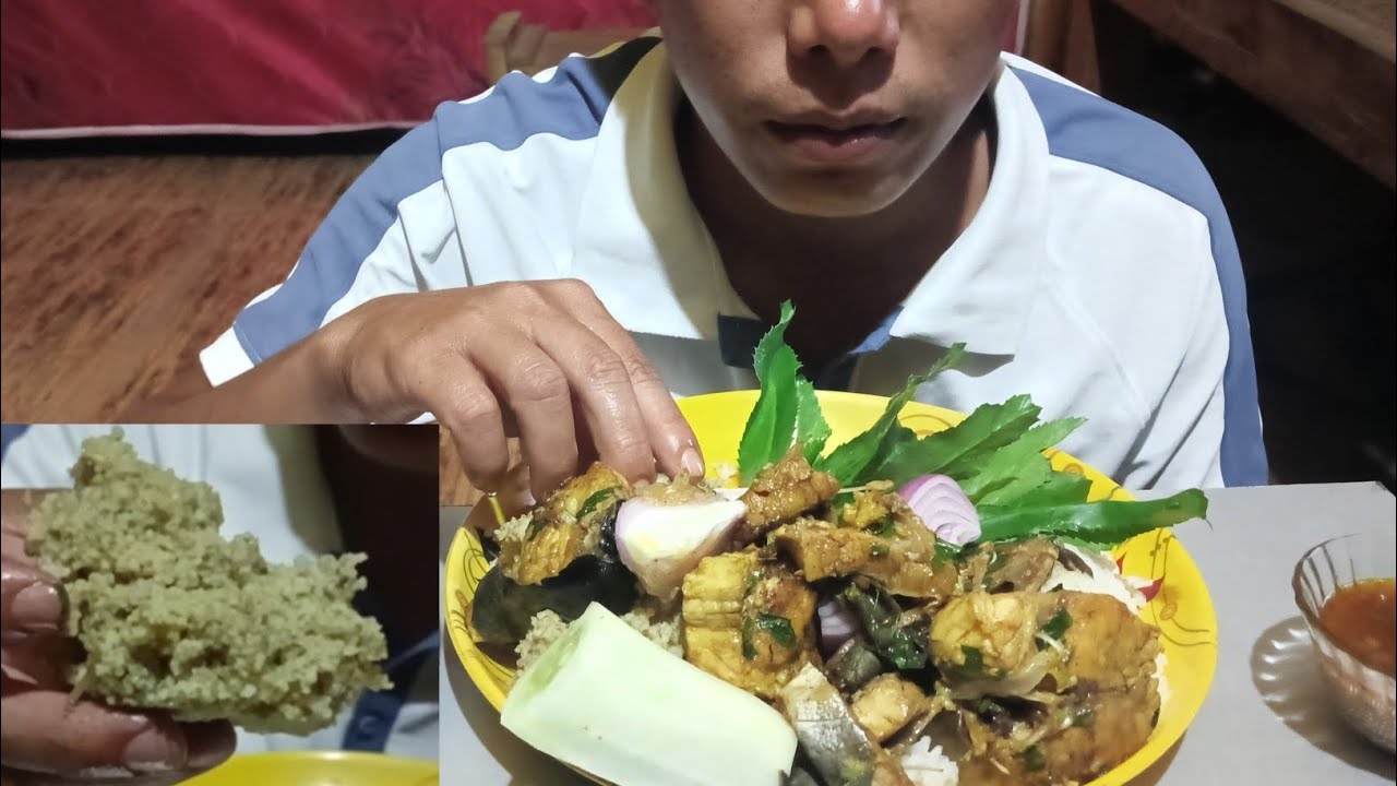 Spicy Fish Fry Recipe With Local Rice🌾 Eating😋