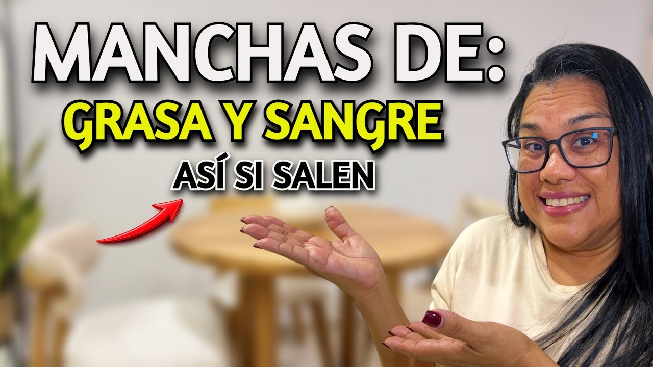 💛 ¿Cómo quitar MANCHAS de GRASA y SANGRE  de tu ROPA Fácil y Rápido | Tips de Limpieza 