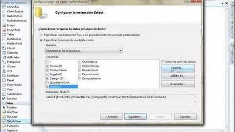 Consulta sin codigo en ASP.Net