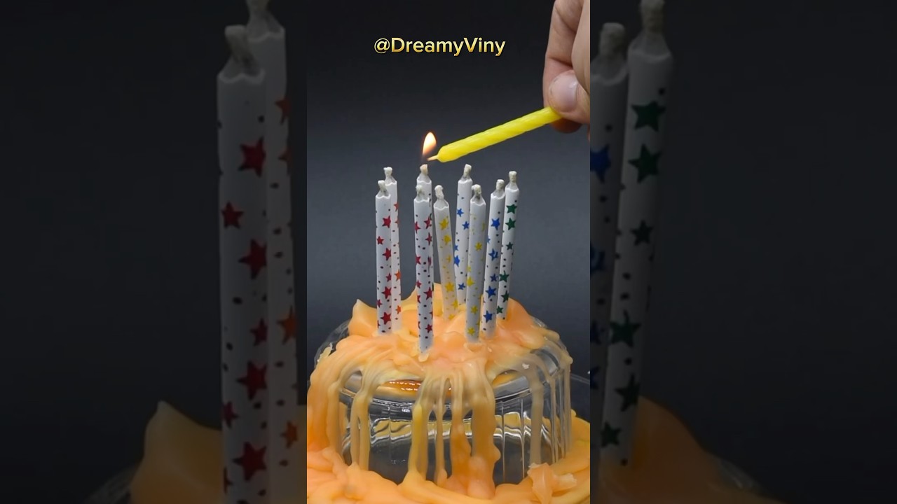 Relaxing melting sparkling candles time lapse 