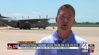 Unregistered drones causing issues for pilots