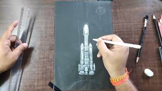 How to Draw Chandrayaan 3 Rocket Launcher 🚀🇮🇳🚀//Chandrayaan 3 Drawing Tutorial screenshot 4