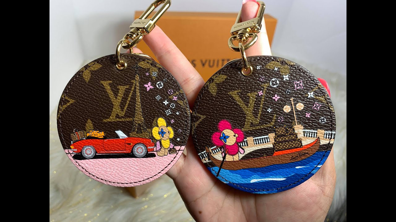 Limited Edition Louis Vuitton Round Bag Charm monogram Keychain ID NUMBER  ON KEY