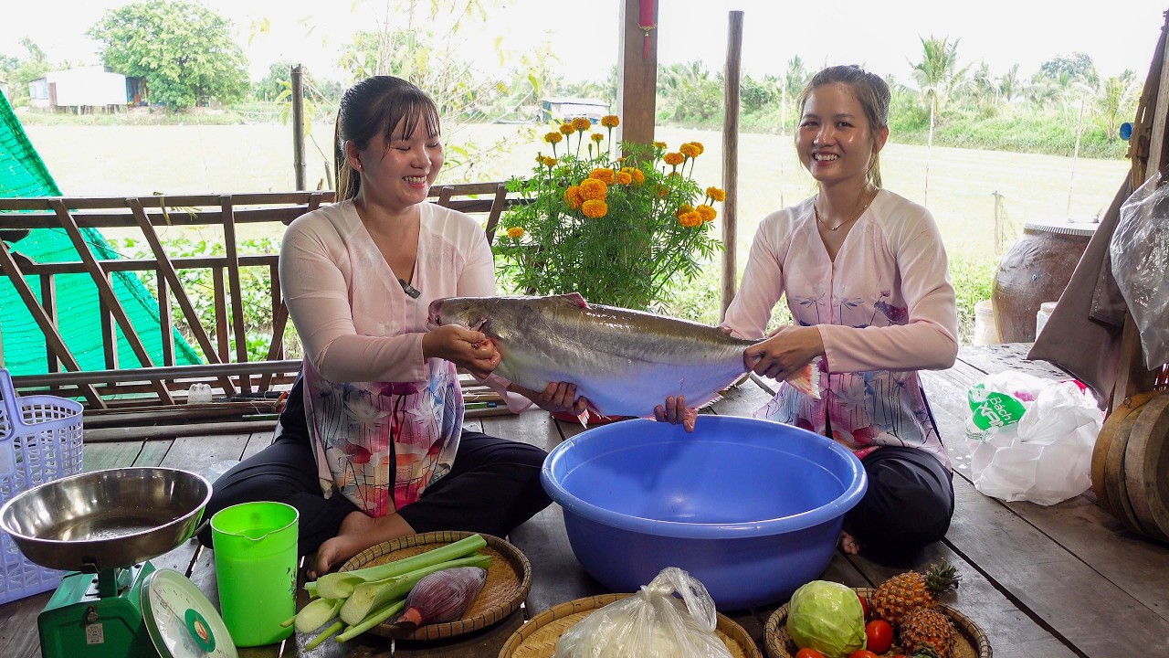 Cô Ở Mỹ Tặng Con Cá Bông Lau Gần 8 Kí cho Gia Đình làm Bữa Tiệc Cuối Năm | HQ #1829