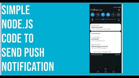 Nodejs code to send push notification using firebase