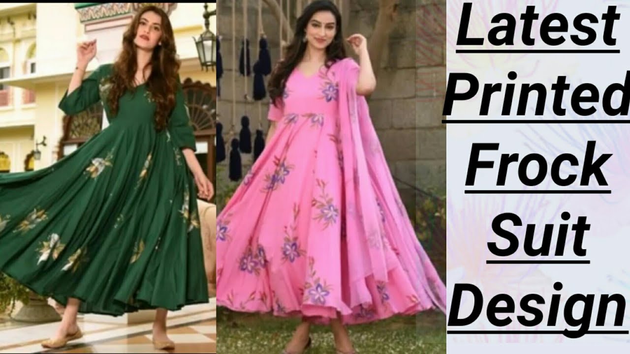 Long Cotton Frock Design// Printed Frock Suit Design For Summer//Frock