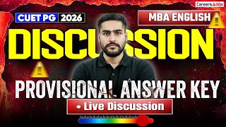 CUET PG MBA 2026 | English | Provisional Answer Key Released | How To Check Correct Answers!