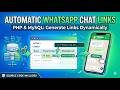 Create Clickable WhatsApp Links in HTML Table using PHP &amp; MySQL
