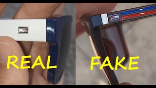Tommy Hilfiger sunglasses real vs fake review. How to spot counterfeit Tommy Hilfiger eyewear