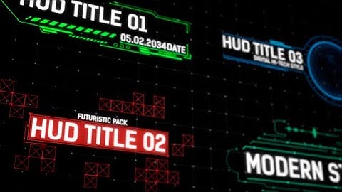 HUD Titles DaVinci Resolve Templates