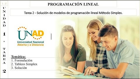 Video 3- CIPA Tarea 2 - Solución de modelos de programación lineal  Método simplex artificial
