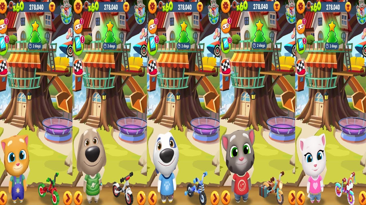 Tom Gold Run.Ginger vs Benn vs Hank vs Tom vs Angela Gameplay Android#18