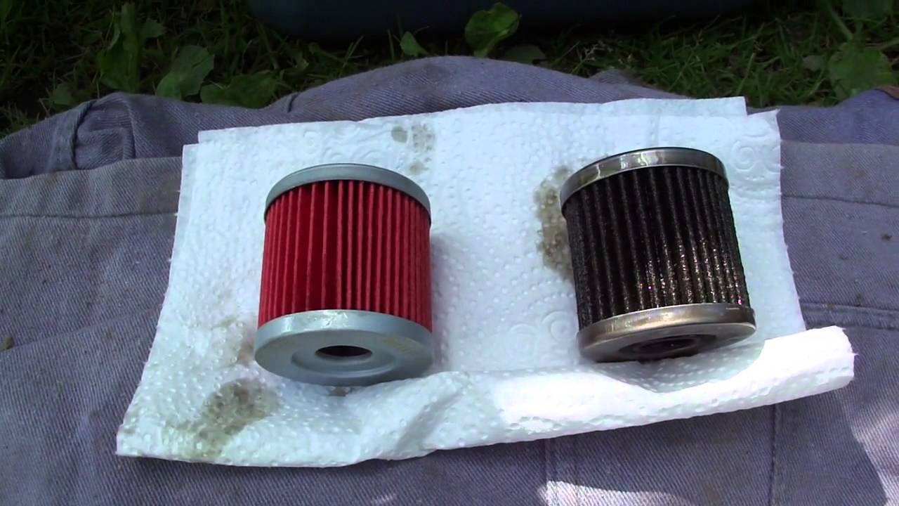 Replacement of oil filter quad Wymiana filtra oleju w quadzie
