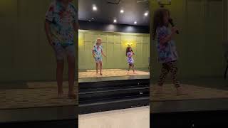 Harton sings and dances with her Carmella at the Kanuga talent show.