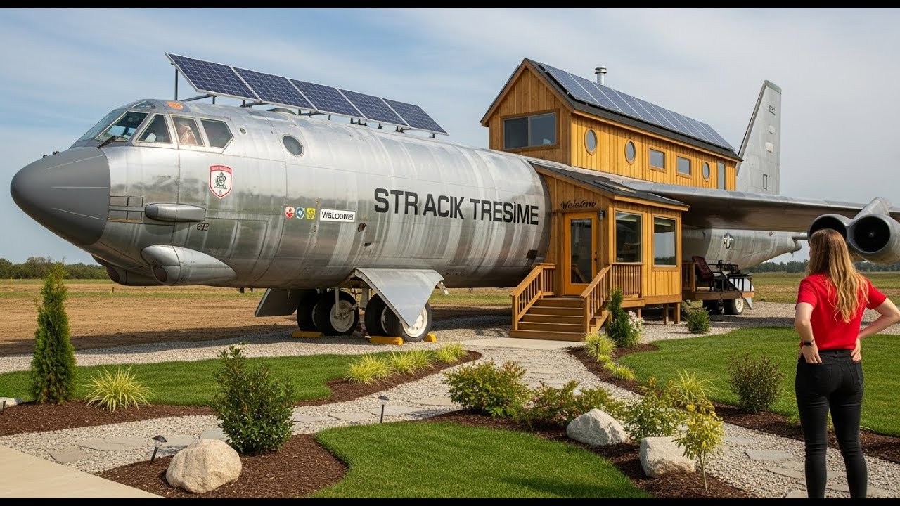 Cold War Bomber Becomes Dream Home (ASMR) – One Girl's Impossible Solo Build